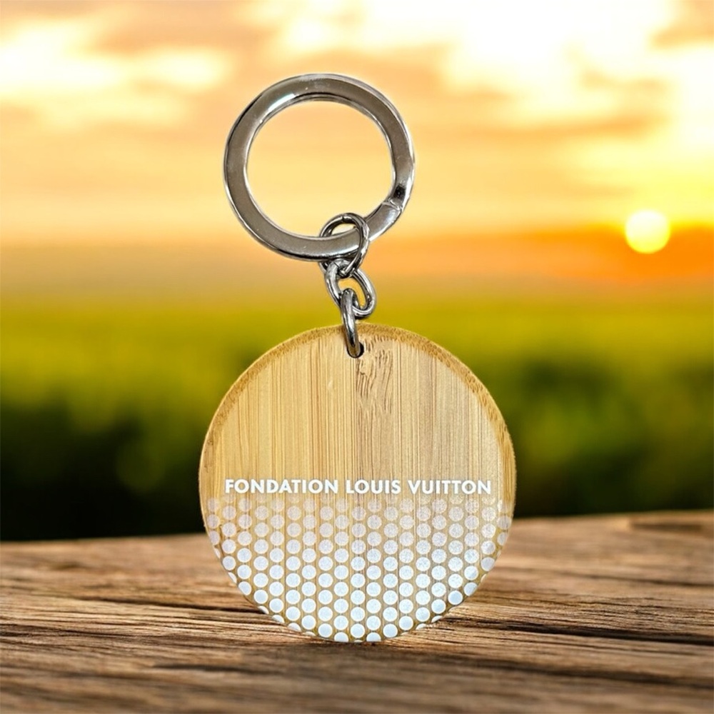 Louis Vuitton Bamboo Keychain with White Accents